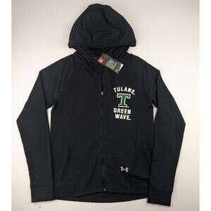 Under Armour Tulane University Green Wave Logo Women's Full Zip Hoodie - Medium